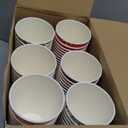 JOYIN 72 PCS Christmas Disposable Party Paper Cups, 16 oz Merry Christmas Coffee Cups With Sleeves and Lids, 6 Designs Xmas Tea Drinkware, Beverages Tableware Holiday Supplies Favors