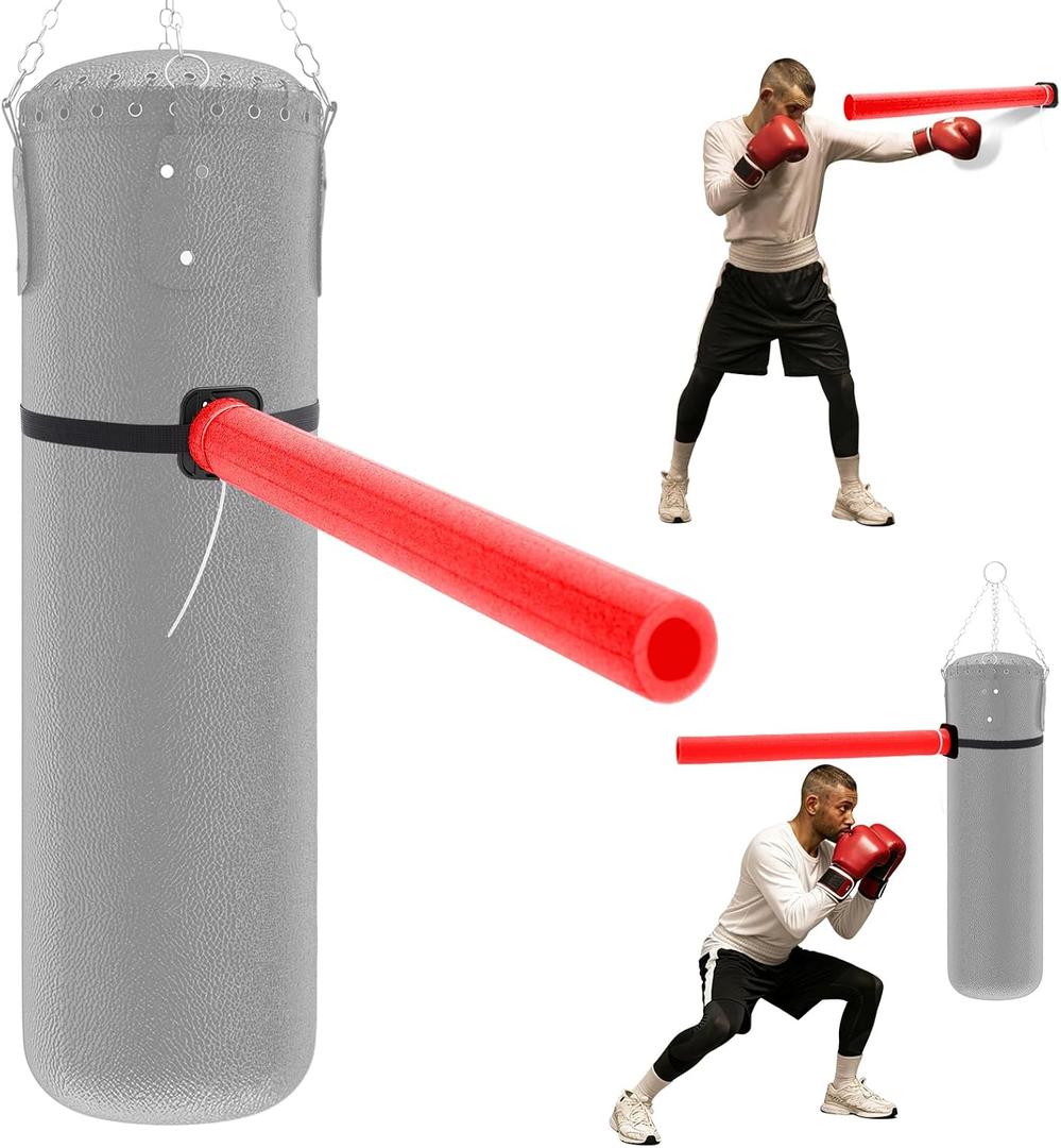 LEIFIDE 2 Pack Slip Stick Boxing Slip Bag Foam Attachment for Punching Bag Head Movement Training Dodging Boxing Bar for MMA Defense Reflex Training Equipment Punches Practice Accessories Home Gym