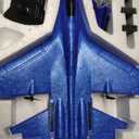 Foam RC Plane with 3 Batteries, Remote Control Airplane RC Jet Helicopter Plane for Kids Adults Beginner, Easy to Fly RC Fighter, Remote Control Aircraft with Automatic Balance Gyro for Adult Kids