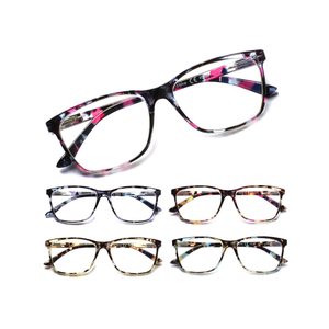 Fetrrc Ladies Reading Glasses Blue Light Blocking Spring Hinge Fashion Pattern Print Eyeglasses for Women,+2.5