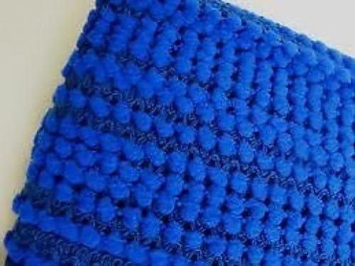 HomeBuy Pom Pom Bobble Trim Fringe - Medium Size 10Mm Royal Blue D (Per Meter)