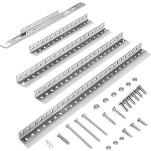 Garage Door Opener Mounting Brackets, Universal Hanging Kit with Door Reinforcement Bracket for Genie/Chamberlain/Craftsman Smart Chain Drive Openers, Galvanized Steel, Ceiling Mount, 5-Piece