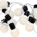 HEALLILY Solar String Lights 2.5m Waterproof Globe LED Lights for Outdoor Patio Garden and Camping Decoration 10 Bulbs