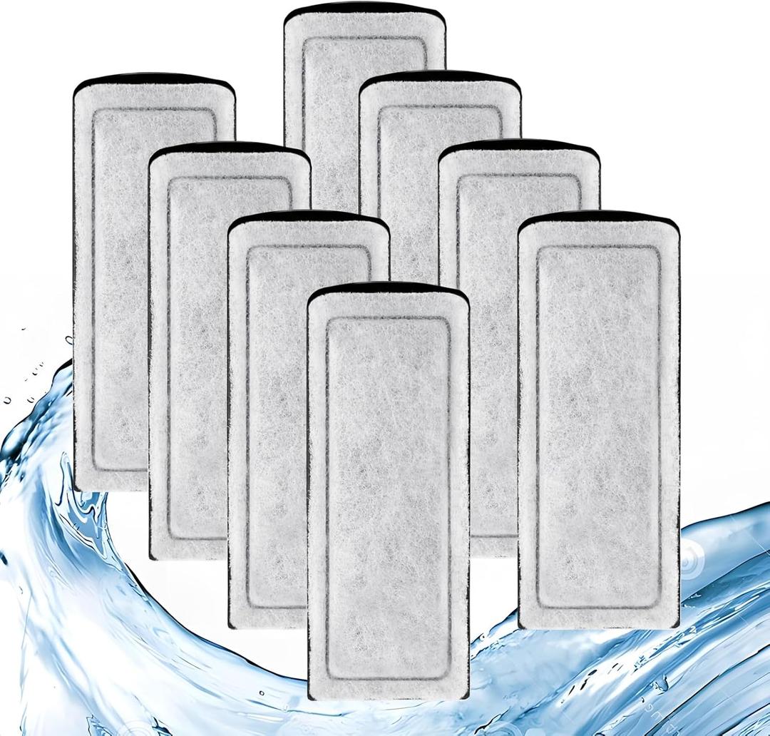Pryitier 8 Pack Filter Cartridge for Marina Slim Filter S10/S15/S20, Replacement Fish Tank Cartridges with Ceramic for All Three Marina Slim Models