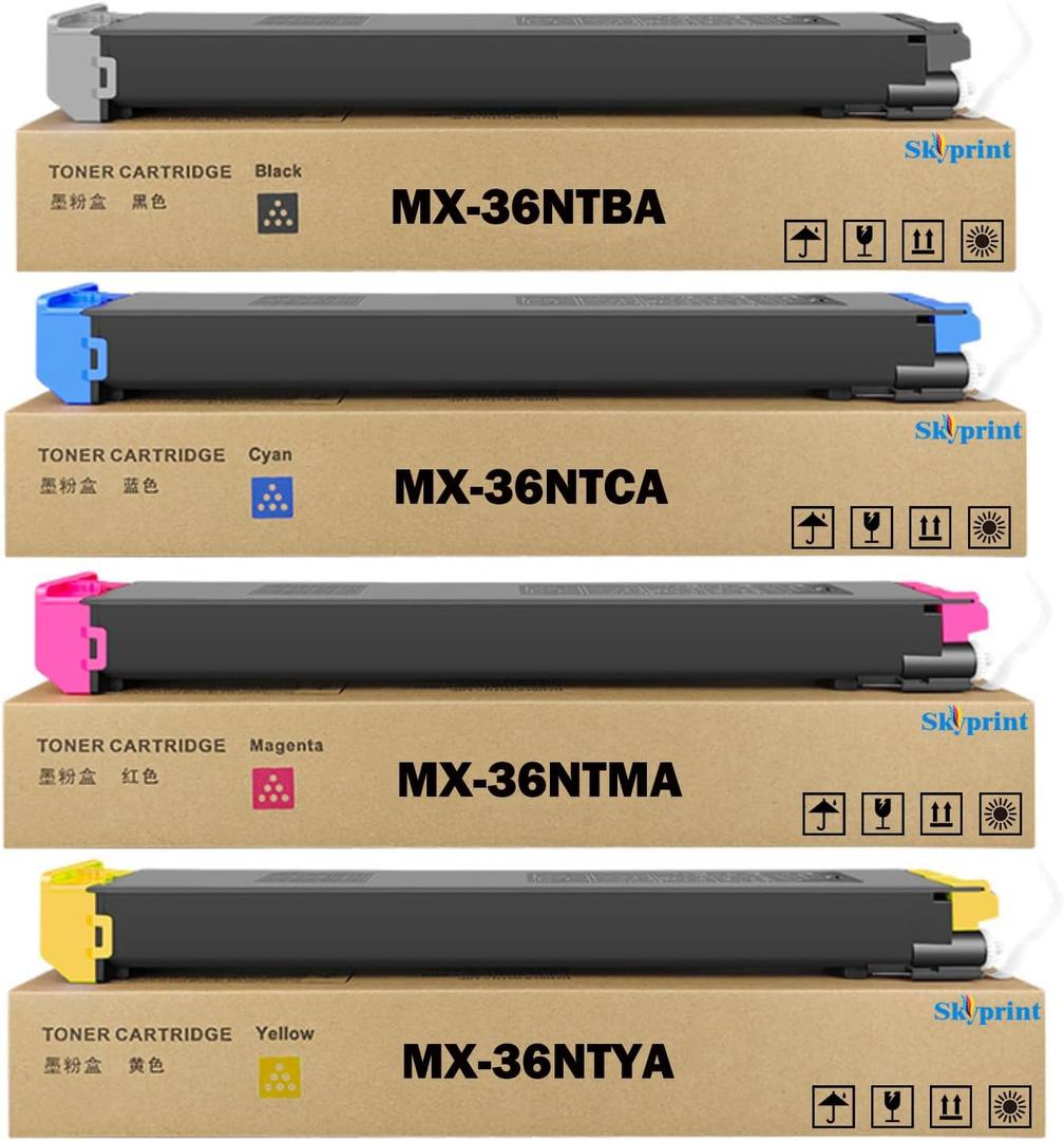 MX-36NT Toner Cartridge Replacement for Sharp MX36NT Toner use for Sharp MX-2610N MX-2615N MX-2640N MX-3110N MX-3115N MX-3140N MX-3610N MX-3640N MX-3648N MX-2615NC MX-2648NC MX-3148NC Printer