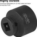 3 x JETECH 1/2 Inch Drive 32mm Standard Impact Socket, Chrome Molybdenum Alloy Steel, Shallow 6-Point Design, Metric