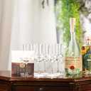 Crystal Grappa and Cordial Glasses | Set of 6 | Small 3 oz Long Stemmed Spirit Glassware for Liqueur, After Dinner Drink, Aperitif, Digestive | Italian Tulip Shaped Liquor Stemware for Nosing, Sipping