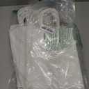 BAG BOX 100 Pack 8.25x4.3x10.6 Inch White Gift Bags with Handles,Bulk Kraft Paper Bags for Shopping, Retail, Merchandise, Wedding, Party Favors, Paper Grocery Sacks