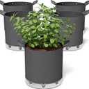 Patigrow Self-Watering Grow Bags, 5-Pack 5 Gallon 420G Thick Nonwoven Fabric Pots with Reinforced Handles and Multi-Purpose Rings, for Low Stress Plant Training Fruits, Vegetables,and Flowers
