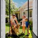 Double Door Fiberglass Magnetic Screen Door，Screen Door Mesh，Keep Bugs Out, Heavy-Duty Mesh Curtain,Pet and Kid Friendly, Works with Front Doors, Sliding Doors（72x80 Inch
