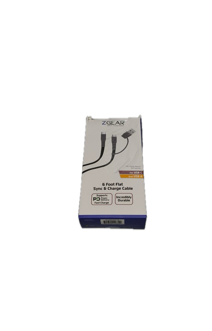 Zgear, Data Cable USB C & USB A 60 Watts 6'