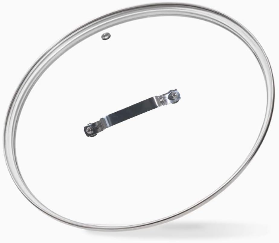Tempered Glass Lid, Cooking Pot Lid with Stainless Steel Handle for Pots, Pans and Skillets (10.4 Inch)