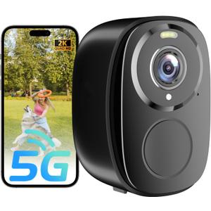 5G/2.4G WiFi Security Cameras Wireless Outdoor, 2K 5G Security Camera with AI Motion Detection, Color Night Vision, Siren, IP65, 2-Way-Audio, Support Alexa&Google Assistant, Cloud/SD (1)