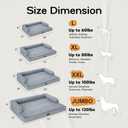 MEKIY Large Dog Bed Cover Replacement Orthopedic Washable - Large Dog Bed Waterproof Removable Cover - Couch Sofa Cover Gray 36" x 27"