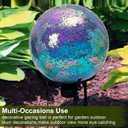 VCUTEKA Gazing Ball, Glass Mosaic Gazing Balls Sphere for Garden Lawn Outdoor Ornament Yard Decorative, 10-Inch, Purple