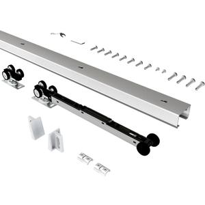 Hardware and Track Set with Soft Close Mechanism, Sliding Door Hardware for Door Wide 24"-30", Durable and Smoothly, Easy to Install