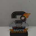 Truck Birthday Number Sign Centerpiece, Truck Wooden Decoration Photo Props for Truck Birthday Decorations (3rd)