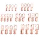 XHF 10PCS 1/0 AWG-5/16 Heavy Duty Battery Lugs with 3:1 Heat Shrink Tubing, Ring Terminals Battery Cable Ends Copper Eyelets Electrical Battery Connectors