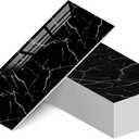 WADILE 23.6"x11.8" Waterproof Marble Peel and Stick Wall Panels Marble Tile PVC Backsplash Tiles for Kitchen, Bathroom, Living Room, Bedroom 20 Pack Black