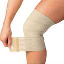 MUELLER Sports Medicine All-Purpose Support Wrap for Men and Women, Adjustable Compression for Joint and Muscle Support, Beige (Extra Long (Pack of 1))