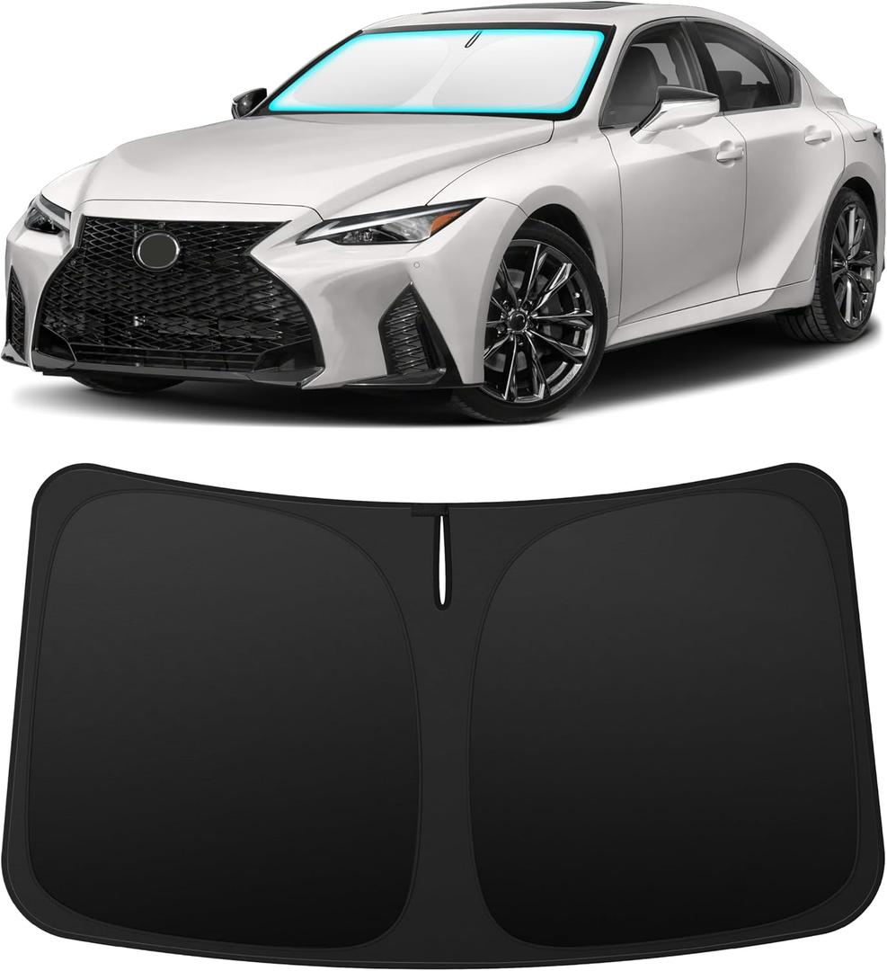 INSAUTO Custom Fit Windshield Sun Shade Accessories for Lexus is 2014-2025, Foldable Front Window Sunshade, UV & Heat Reflector, Keeps Interior Cool, Includes Storage Bag