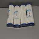 Membrane Solutions 20 Micron Pleated Polyester Sediment Water Filter 10"x2.5" Replacement Cartridge Universal Whole House Pre-Filter Compatible with W50PE, WFPFC3002, SPC-25-1050, FM-50-975 - 4 Pack