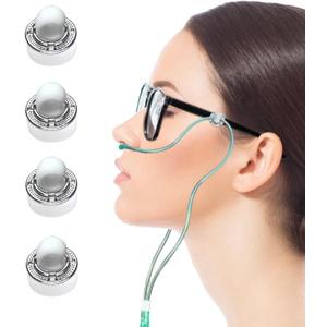 with Anti Slip Design Oxygen Tube Clips for Glasses - Nasal Cannula Ear Protector - Nose Cannula Hose Holder - Oxygen Holder Effectively avoiding discomfort Pain Caused by Oxygen Tubes on The Ears (White)