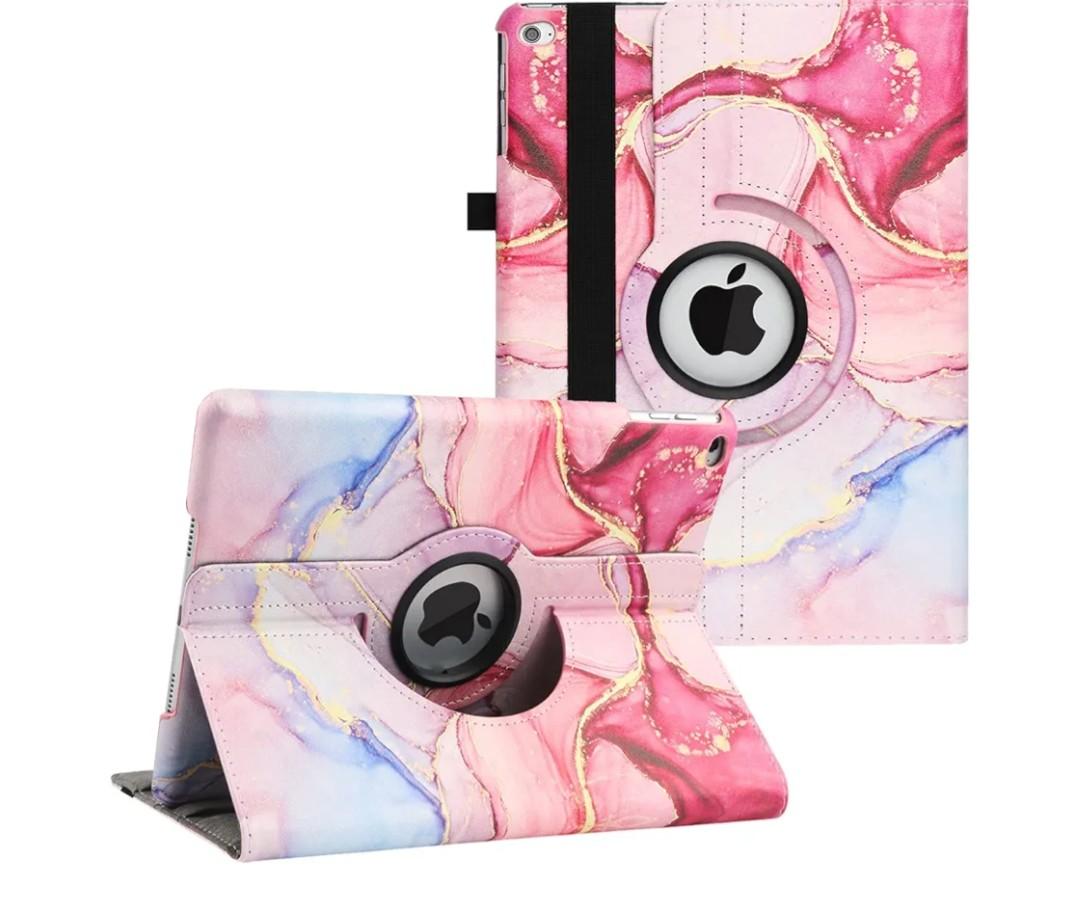 New Case for iPad 9.7 inch 2018 2017/ iPad Air 2 Case - 360 Degree Rotating Stand Protective Cover Smart Case with Auto Sleep/Wake for Apple iPad 5th/6th Generation (Marble Pink)