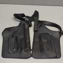 Large Double Shoulder Armpit Bag Anti-Theft Underarm Holster Bag Vintage Concealed Carry Bag for Men (Black)