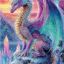 Great Jigsaw Puzzles for Adults 300 Pieces Crystal Dragon Puzzles for Adults Toys Gift Family Decoration Kids Puzzle (300PCS-15"x10")
