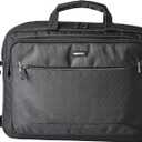Amazon Basics Laptop Carrying Case with Shoulder Strap, 15.6-inch, Black, Large Capacity Office Work Bag, 10-Pack