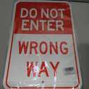 Do Not Enter Sign, Wrong Way Sign, 18 x 12 Inches Engineer Grade Reflective Aluminum Sign, UV Protected, Weather Resistant, Easy to Mount