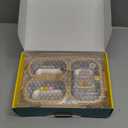 SAYAPE Stainless Steel Bento Lunch Box for Kids, 26.4 oz Leak-Proof 3-Compartment Metal Bento Box, BPA-Free, Cute Cartoon Meal Prep Snack Container with Utensils for School, Office, Travel - Yellow