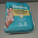 Pampers Swaddlers Diapers, Size 3 (13-26 lbs), 26 Count, Absorbent, Keeps Baby Dry and Comfortable, Skin Safe Disposable Baby Diaper 