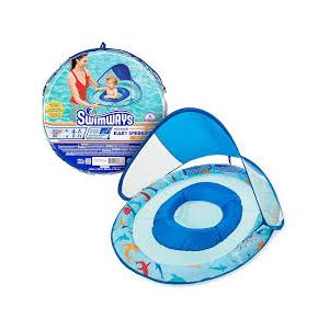 SwimWays Baby Spring Float with Adjustable Canopy and UPF Sun Protection