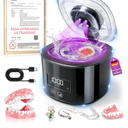 5.0 Upgraded Ultrasonic Retainer Cleaner, Top1 German Motor, SGS-Certified 50KHz Ultrasonic & Dual Tech, 4.0 Smart Chip, Rechargeable for Denture, Braces, Night Guards, Aligner, Toothbrush, Jewelry