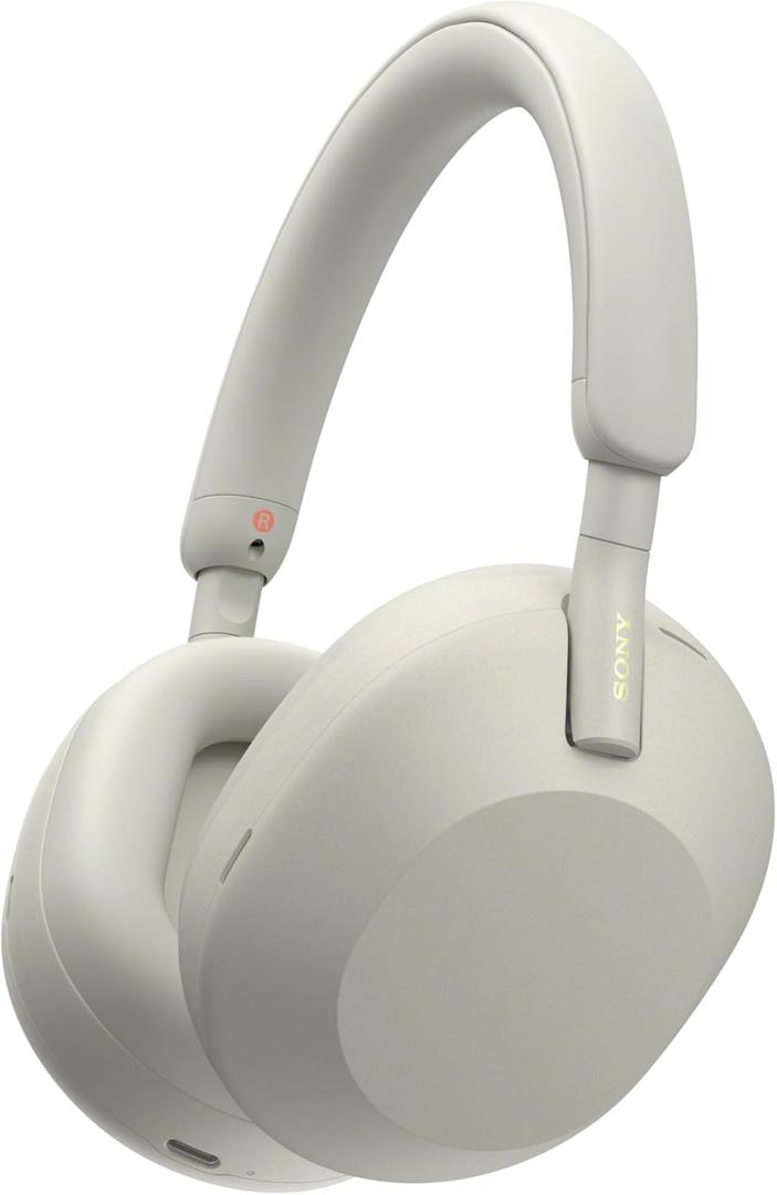 Sony WH-1000XM5 Premium Noise Canceling Headphones, Auto NC Optimizer, 30-Hour Battery, Alexa Voice Control, Silver