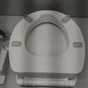 Raised Toilet Seat for Seniors, 3" Height, Heavy Duty Slow Close Elevated Toilet Seat with Never Loosen Hinges, Fits Most Round Toilets (round 16.5'')