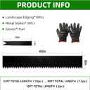 33Ft Galvanized Steel Landscape Lawn Edging, 40" X 8" (10 Pack) Metal Landscape Edging Border with 10 Clips, Metal Garden Edging Border, Metal Edging for Landscaping, Garden, Yard, Pathway