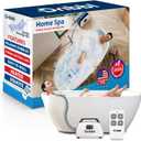 Dribbl Electric Bubble Massage Bathtub Mat Non-Slip Full-Body Waterproof Hot Tub Spa Mat for Bath with Heater, Motorized Air Pump, and Remote Control, 6-Speed Adjustable Massage, Blue