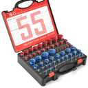 VEXTHYX 55Pcs Thread Checker, Nut and Bolt Measuring Tool(25 Metric & 30 Standard), Bolt Size and Thread Gauge Finder with Storage Box, Suitable for inspecting in Narrow and Tricky Areas