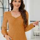 Women's Long Sleeve Shirts Sheer Mesh Lace Flower Dressy Blouses Basic Casual Loose Top (XL)