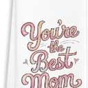 2 x Youre The Best Mom - Decorative Kitchen Towel 16"x24"  Hand Towel for Moms Bathroom, Gifts for Mother's Day, Birthday, Christmas, etc.(020)