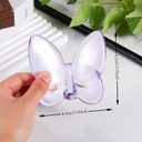 2pcs Crystal Butterfly Figurine,Butterfly Collectibles Glass Art Glass Animals Crystal Wedding Decortion for Home Butterfly Gifts for Women(Purple+Pink)