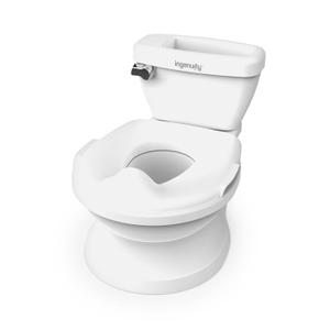 Summer Infant by Ingenuity My Size Potty Pro in White, Toddler Potty Training Toilet, Lifelike Flushing Sound, for Ages 18 Months+, Up to 50 Pounds