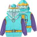 Paw Patrol Nickelodeon Everest Girls Zip Up Hoodie with Ears for Toddler and Big Kids, 6
