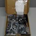 4 Inch Heavy Duty Casters Set of 4 all swivel with brakes, 2200Lbs Capacity, Silent Swivel with Brake, Elastic Rubber Locking Wheels, Industrial Plate Castors Ideal for Carts Furniture and Workbenches