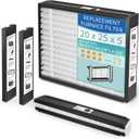 2-Pack 20x25x5 Replacement Air Filter for Lennox X6673 MERV 13 Allergy & Dust Defense, Pleated HVAC AC Furnace Filters (Actual Size: 19-3/4" x 24-3/4" x 4-3/8")