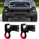 Front Tow Hook Mount Bracket and D-Rings Compatible with 2010-2020 Ram 2500/3500/4500 D-Ring Shackle Bracket Tow Hook Bracket Replacement