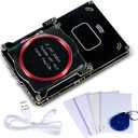 Proxmark3 Easy V3.0 DEV Kit, RDV4 Memory ID M1 IC RFID Card Reader Decryptor Decoder with Integrated Antenna, 5X HF LF IC ID Cards Black